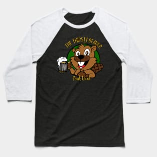 The Thirsty Beaver Mug Logo Baseball T-Shirt